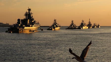 Armada de Rusia, maniobras navales. Foto: Reuters.