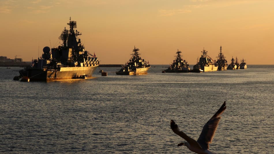 Armada de Rusia, maniobras navales. Foto: Reuters.
