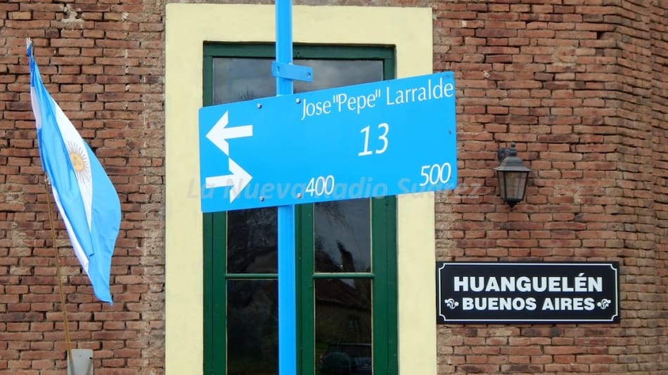 La calle dedicada a Larralde en Huanguelén