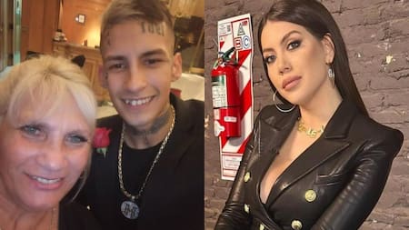 L-Gante junto a su mamá y Wanda Nara. Fotos: Instagram.