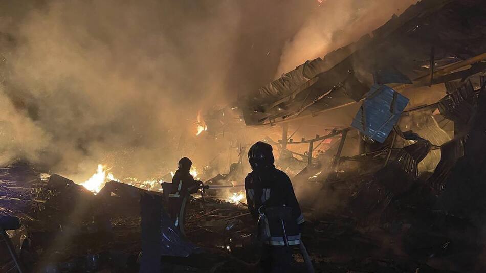 Guerra en Ucrania, bombardeo. Foto: EFE