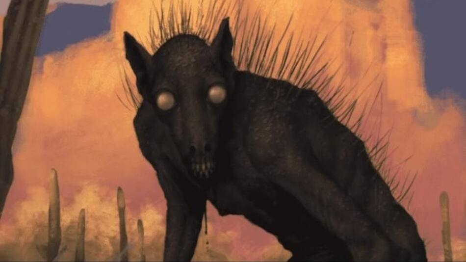 Representación del chupacabras. Fuente: X