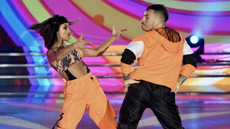 Federico Bal y Lourdes Sánchez en la cumbia del Super Bailando (Prensa)