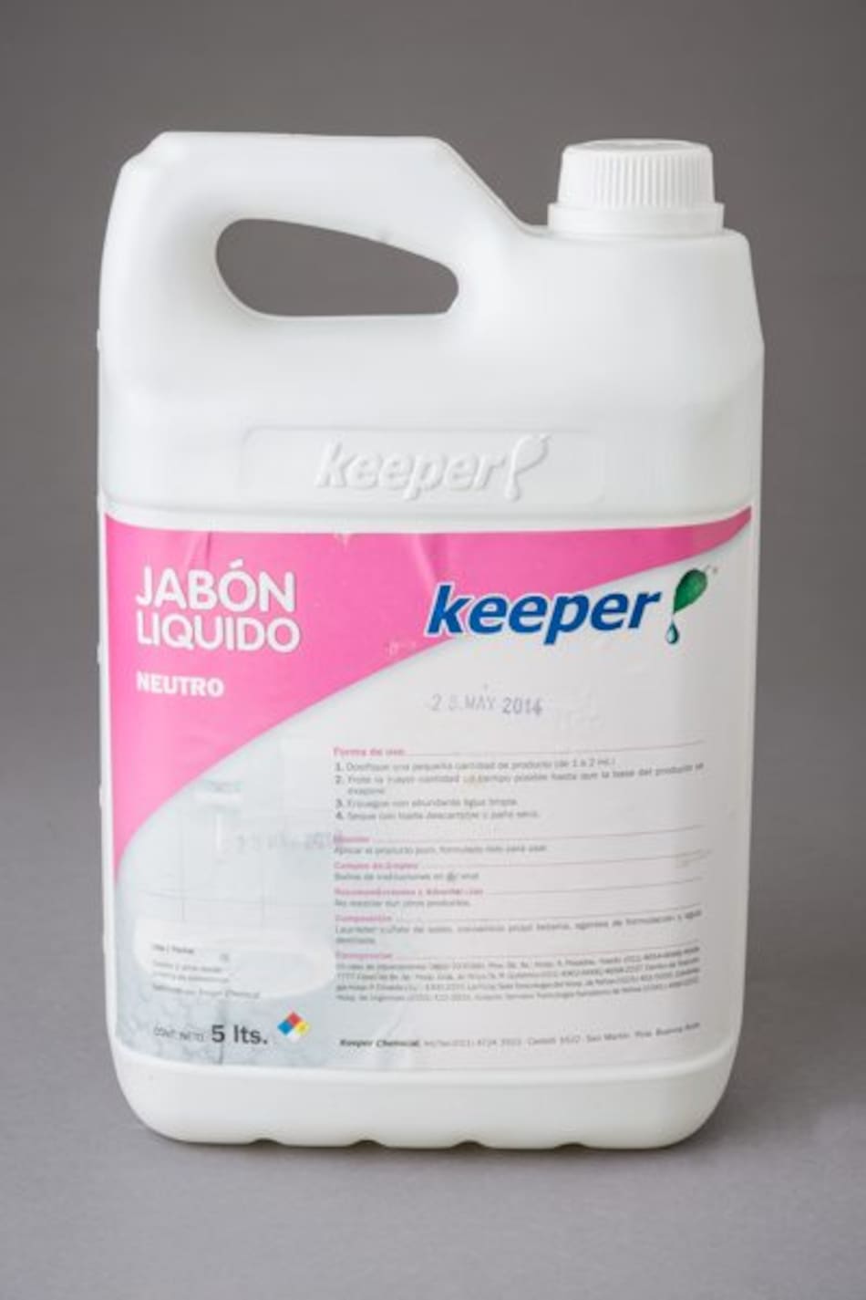Jabón líquido, de marca Keeper.