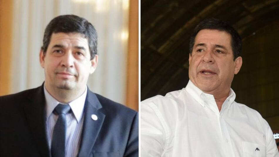 Hugo Velázquez y Horacio Cartes. Foto: NA.