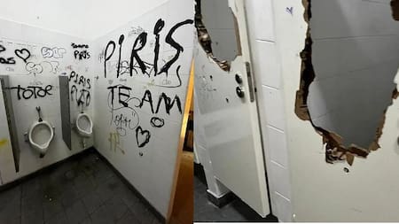 Los baños del colegio Mariano Acosta. Foto: Ministerio de Educación.