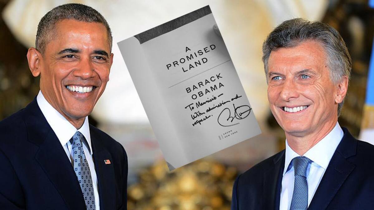 Mauricio Macri y Barack Obama, dedicatoria