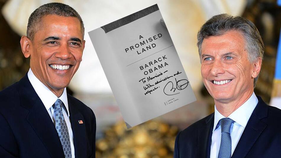 Mauricio Macri y Barack Obama, dedicatoria