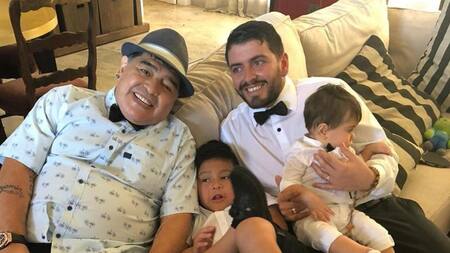 Diego Maradona, bautismo de su nieto