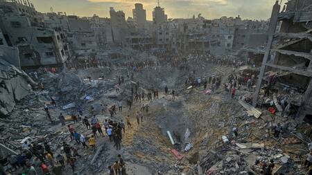 La masiva destrucción de Gaza tras los bombardeos de Israel. Foto: Reuters.