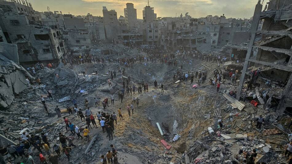 La masiva destrucción de Gaza tras los bombardeos de Israel. Foto: Reuters.