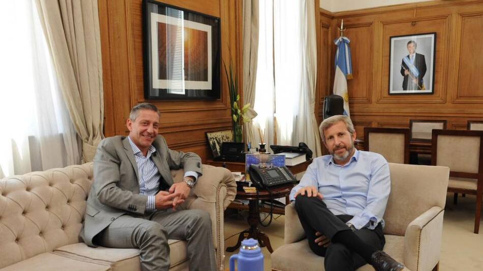 Reunión de Mariano Arcioni y Rogelio Frigerio en Casa Rosada