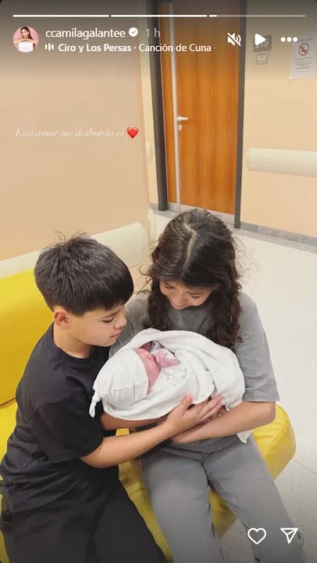 Nació el tercer hijo de Leandro Paredes y Camila Galante. Foto: Instagram.