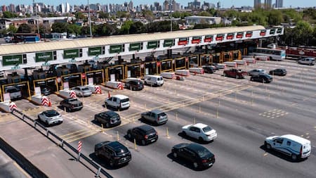 Peaje en la autopista Buenos Aires-La Plata.