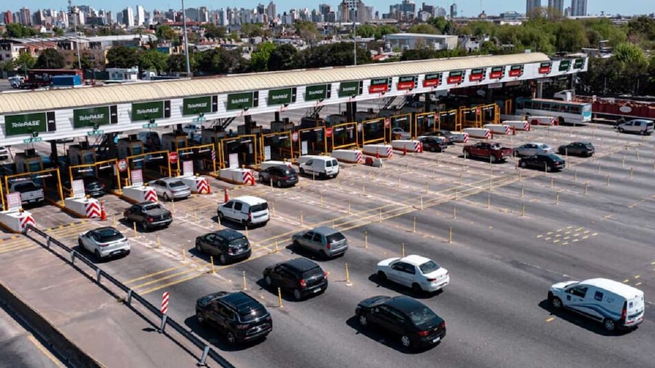 Peaje en la autopista Buenos Aires-La Plata.