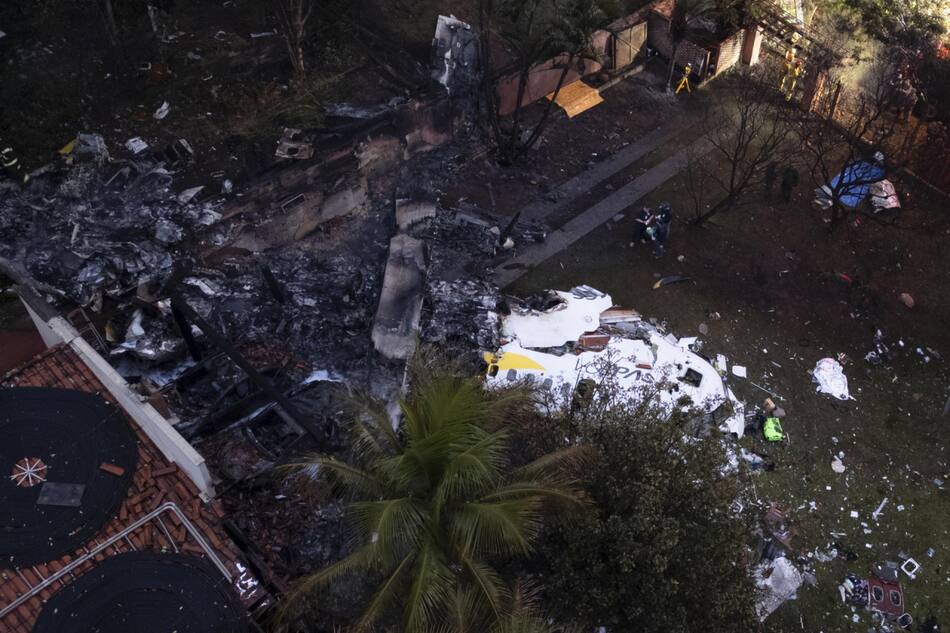 Trágico accidente aéreo en Brasil. Foto: EFE