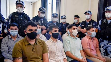 Rugbiers acusados por el crimen de Fernando Báez Sosa. Foto: NA.