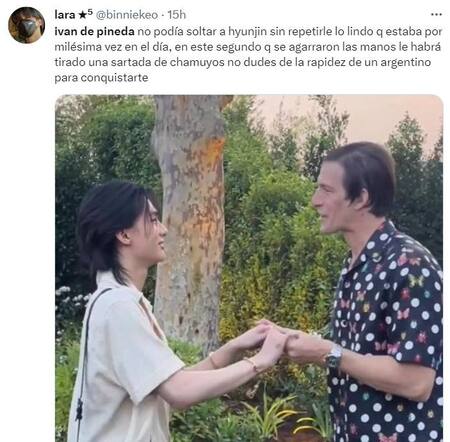 Los memes de De Pineda y Hyunjin. Foto: Twitter.