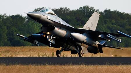 Avión de combate F16. Foto: Reuters.