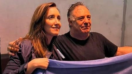 Victoria Villarruel con Ricardo Iorio. Foto: Twitter.