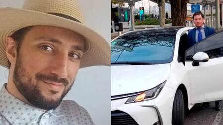 Martín Sebastián Palacios (derecha), el chofer que trasladó a Pablo Laurta (izquierda)