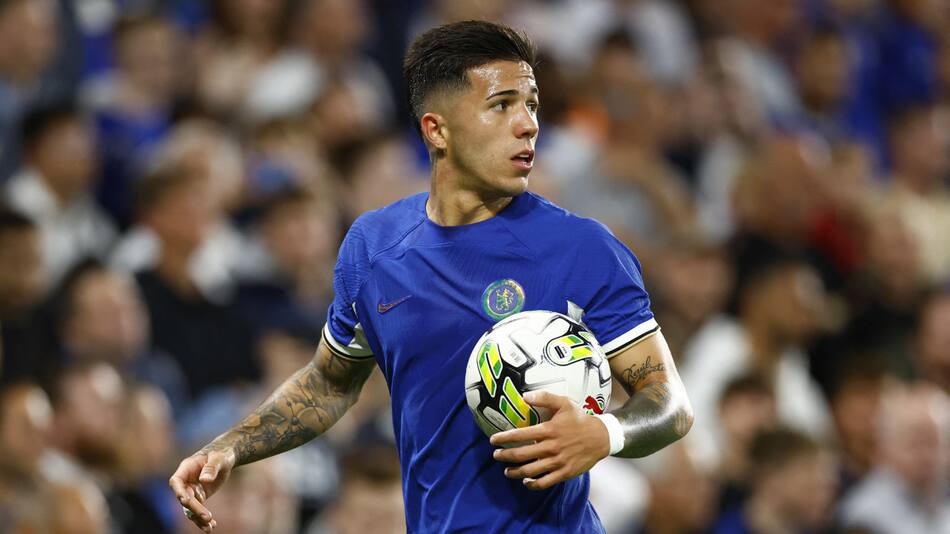 Enzo Fernández en el Chelsea. Foto: Reuters.