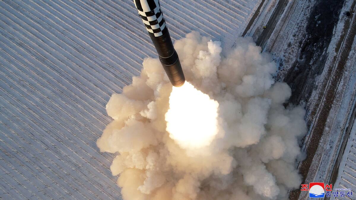 Lanzamiento del Hwasong-18 en Corea del Norte. Foto: Reuters.