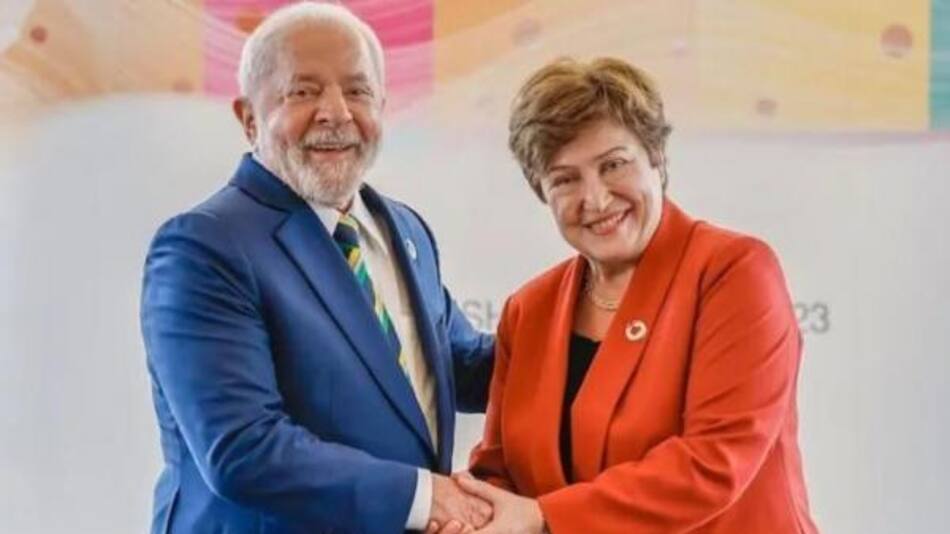Lula da Silva, Kristalina Giorgieva. Foto: Twitter.