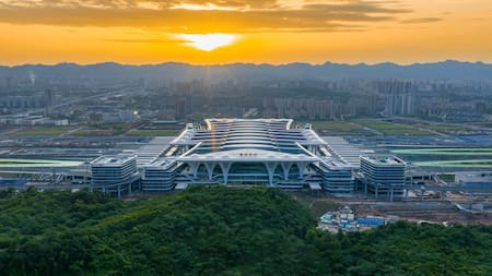 Chongqing East Railway Station, China.