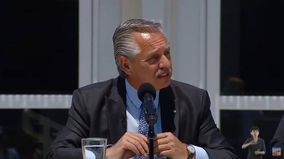 Alberto Fernández, Gobierno, anuncios, foto captura de video