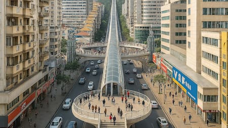 China inauguró la escalera mecánica al aire libre más larga del mundo: mide 905 metros y se encuentra en Chongqing
