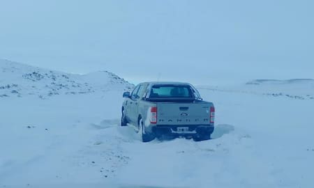 Encontraron muerto a un hombre en la nieve en Santa Cruz. Foto: gentileza Ahora Calafate