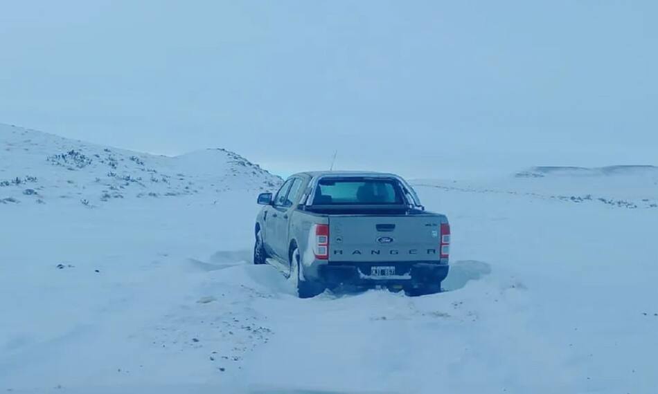 Encontraron muerto a un hombre en la nieve en Santa Cruz. Foto: gentileza Ahora Calafate