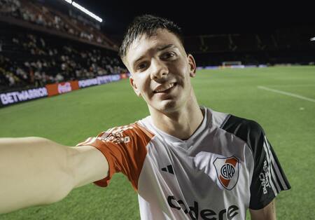 Franco Mastantuono, River. Foto: NA / prensa River