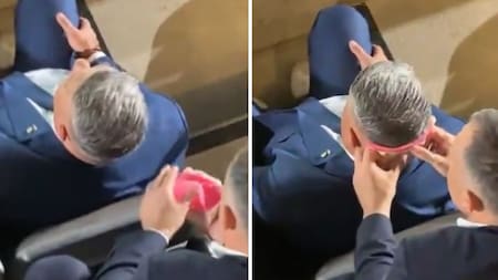 Las imágenes virales de Claudio Tapia. Foto: captura de video.