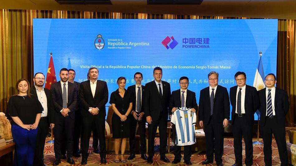 Gira de Sergio Massa en China. Foto: NA.