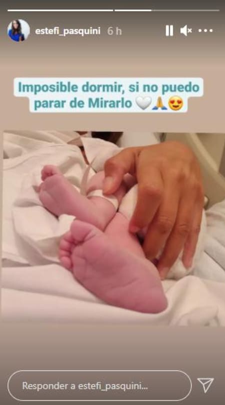 Estefanía Pasquini, historia Instagram, captura