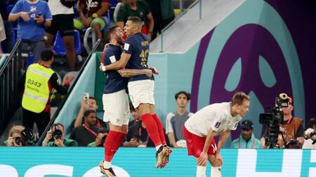 Francia vs Dinamarca, Qatar 2022. Foto: REUTERS