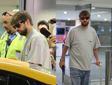 Piqué fue a Miami para visitar a sus hijos. Fotos: Twitter/ListinDiario