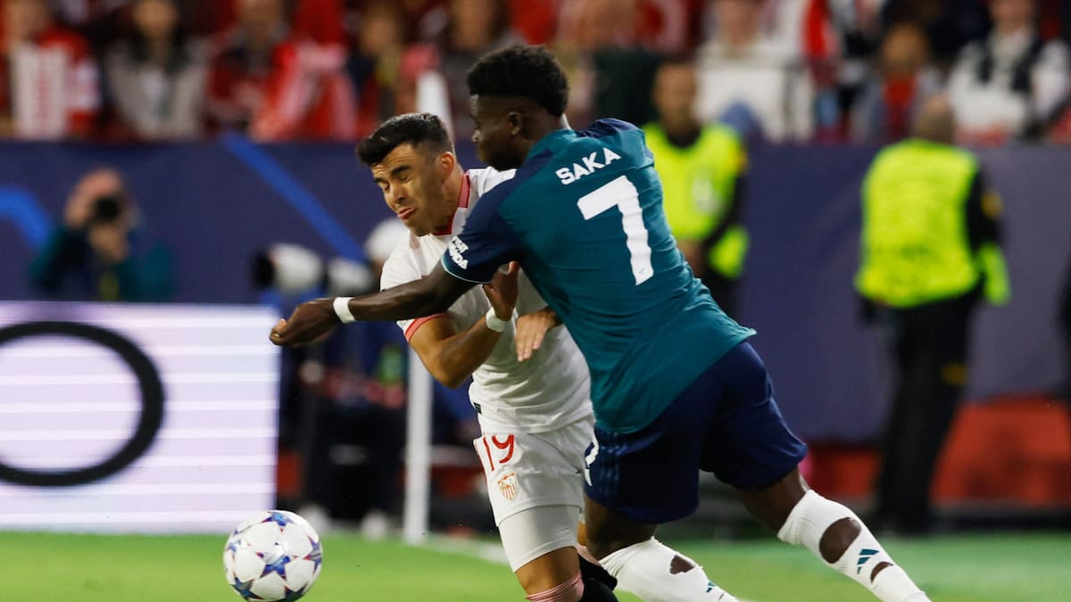 El Sevilla de los argentinos chocó con un entonado Arsenal y complicó sus chances en la Champions League