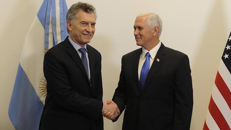 Mauricio Macri y Mike Pence