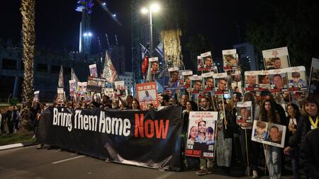 Marcha por los rehenes. Foto: Reuters.