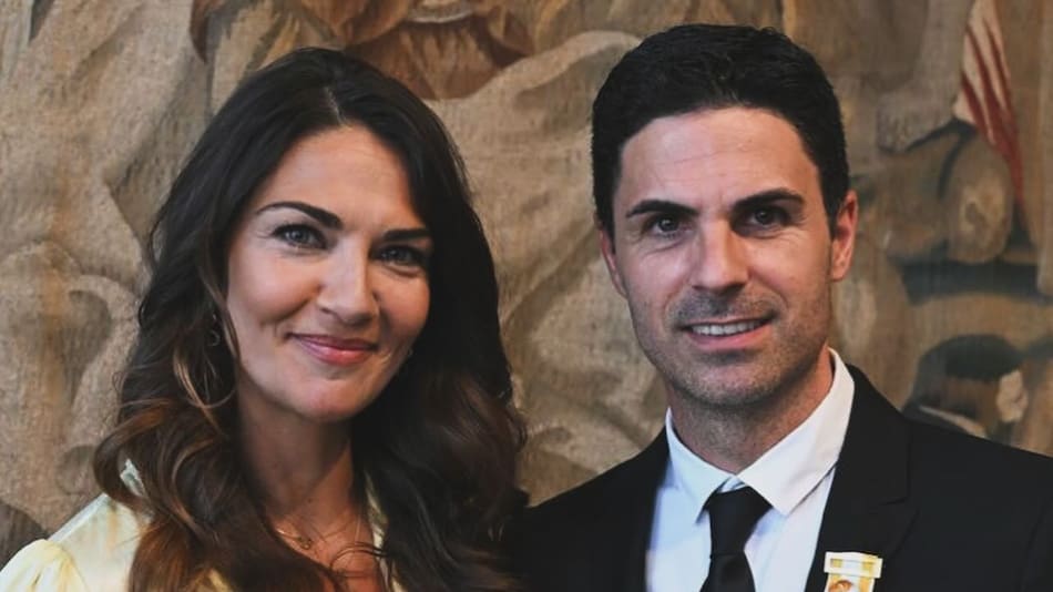 Lorena Bernal y Mikel Arteta.
