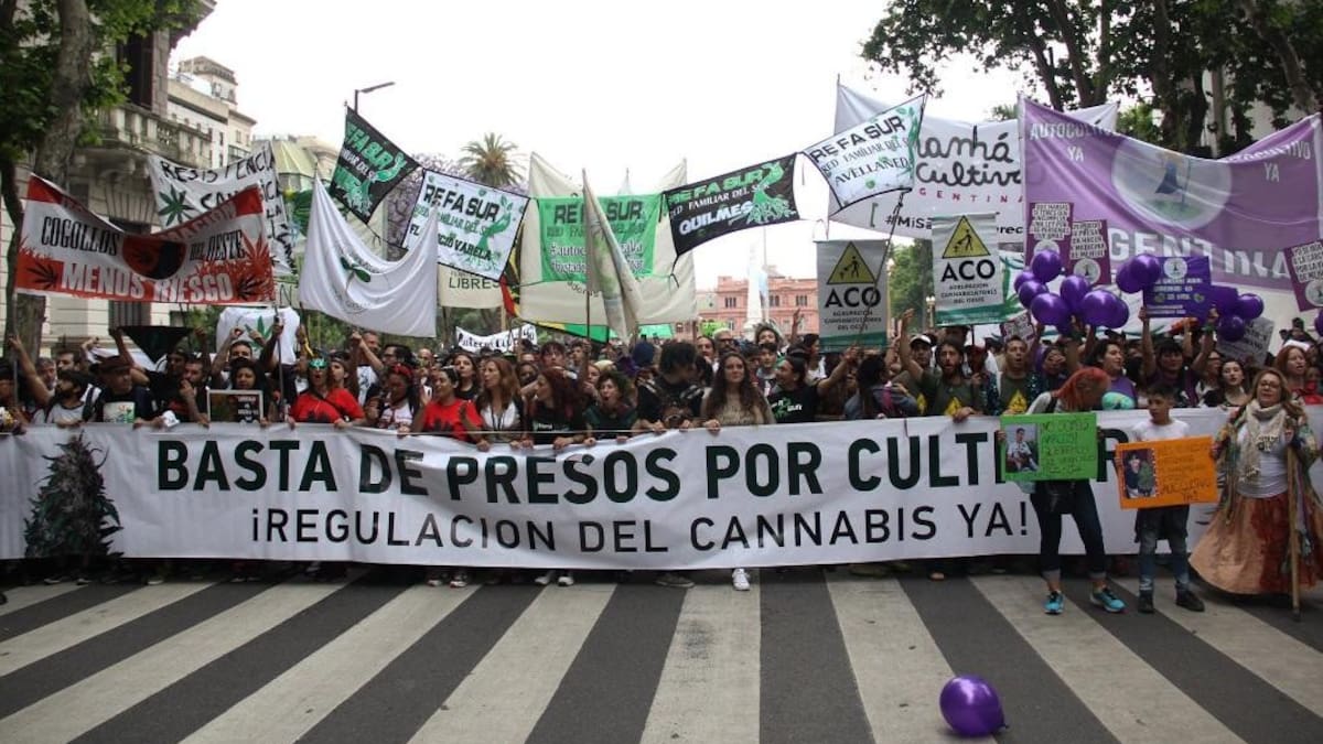 Marcha en el centro porteño para legalizar la marihuana