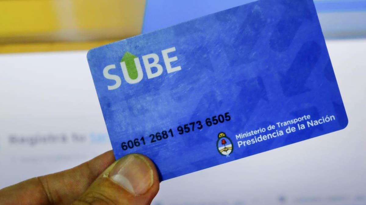Tarjeta SUBE. Foto: NA