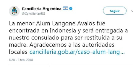 Comunicado de Cancillería por Alum Ávalos