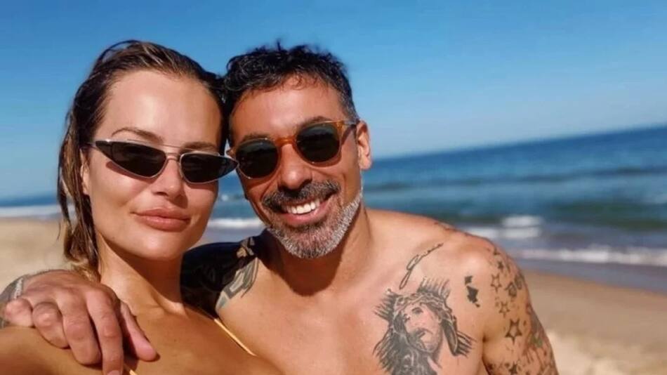 Natalia Borges y Ezequiel Lavezzi. Foto: NA.