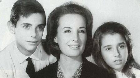 Mirtha Legrand y sus hijos Daniel y Marcela Tinayre