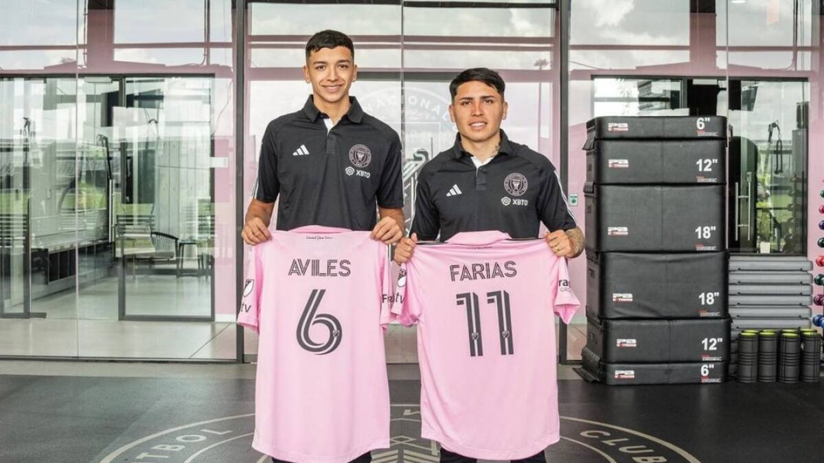 Facundo Farías y Tomás Avilés fueron presentados en Inter Miami. Foto: Inter Miami.