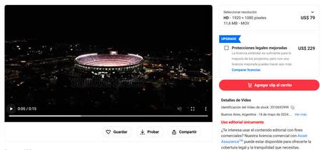 El clip del Monumental a la venta.